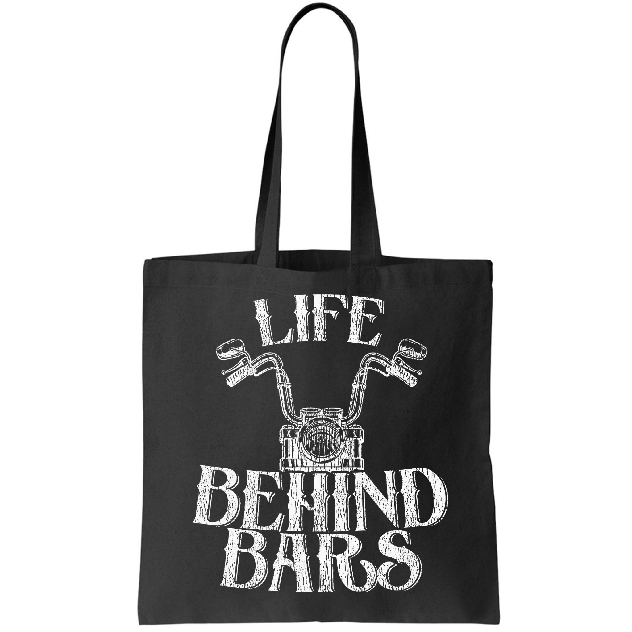 Funny Life Behind Bars Distressed Motorcycle Bag