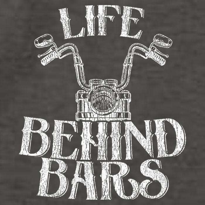 Funny Life Behind Bars Distressed Motorcycle Vector Backpack