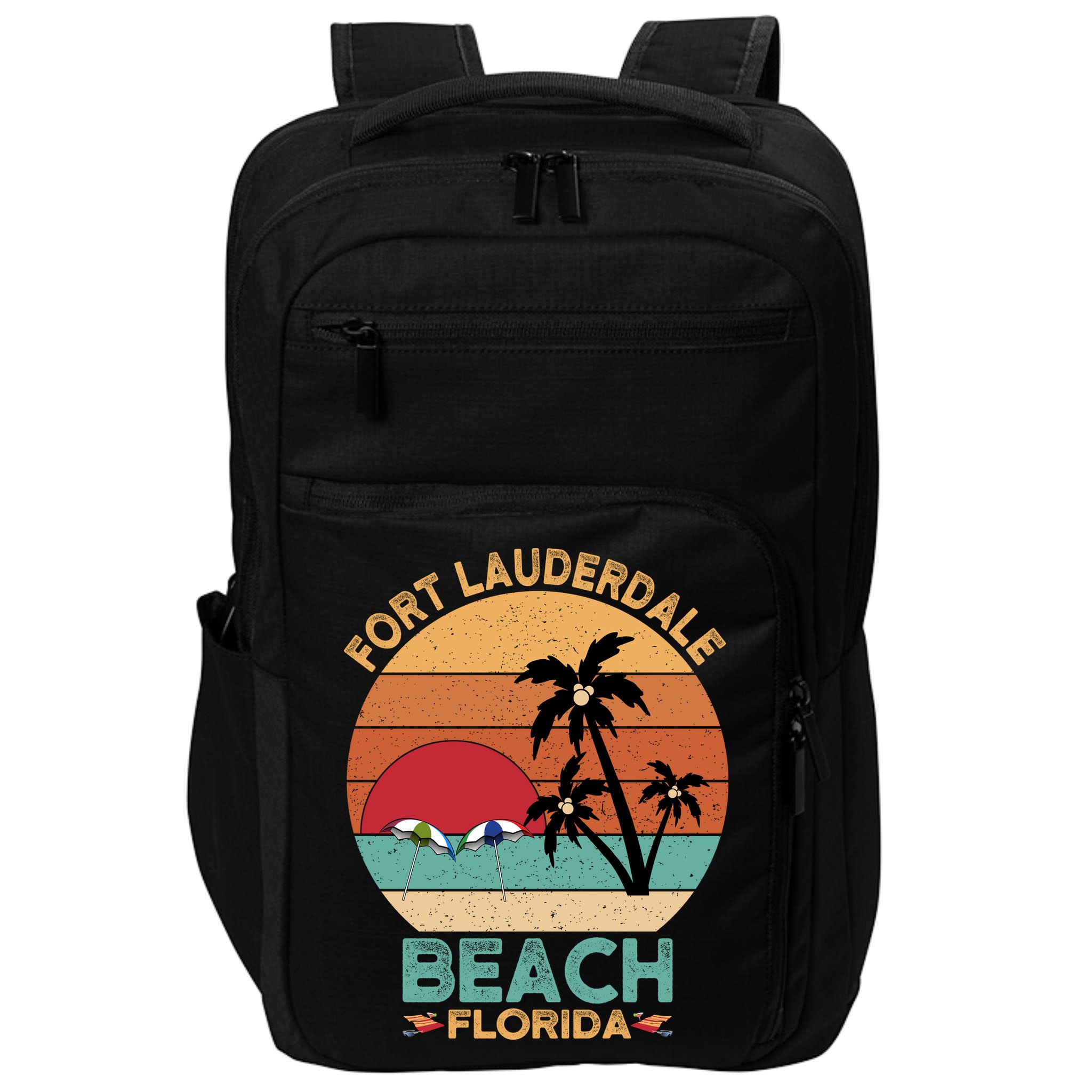 Fort Lauderdale Beach Florida Sunset Impact Tech Backpack