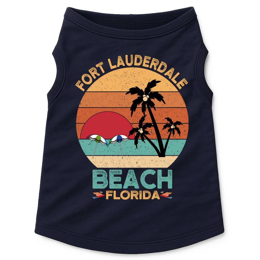 Fort Lauderdale Beach Florida Sunset Doggie Tank