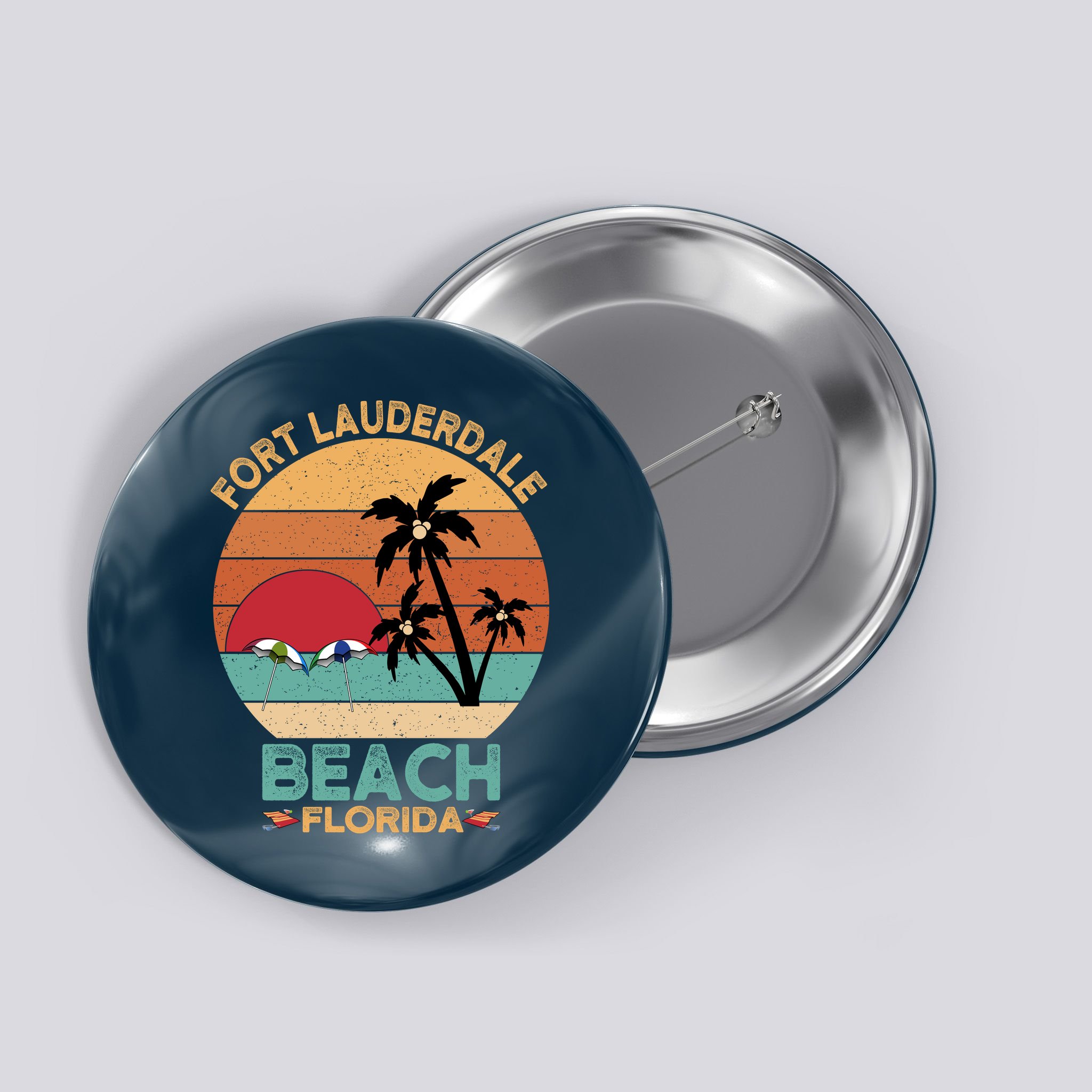 Fort Lauderdale Beach Florida Sunset Button