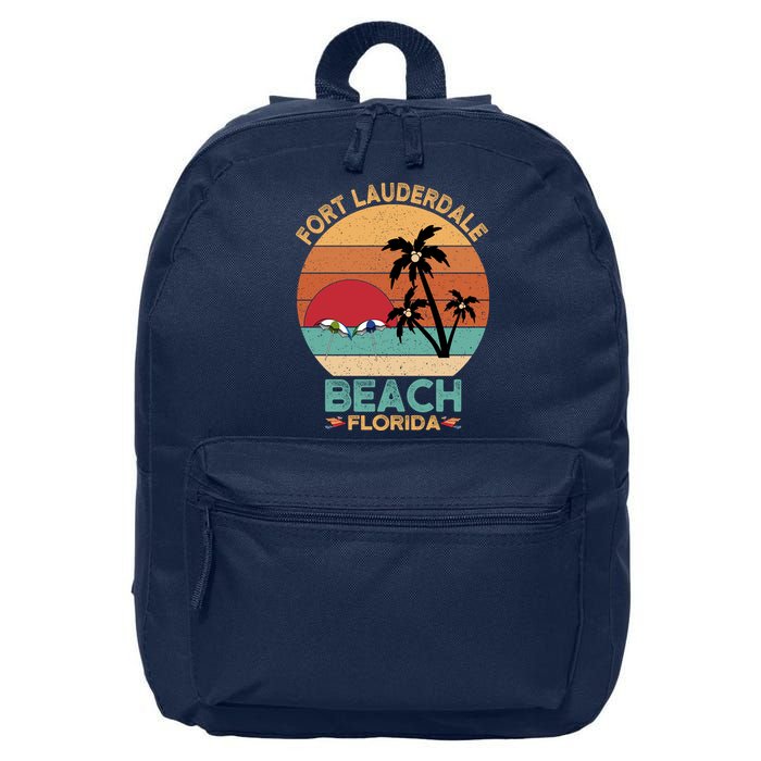 Fort Lauderdale Beach Florida Sunset 16 in Basic Backpack