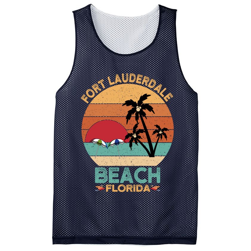 Fort Lauderdale Beach Florida Sunset Mesh Reversible Basketball Jersey Tank