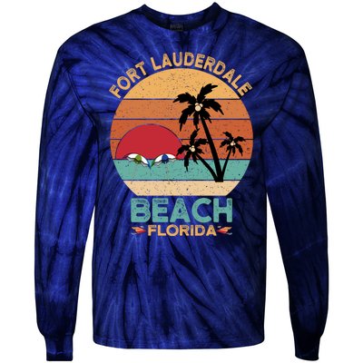 Fort Lauderdale Beach Florida Sunset Tie-Dye Long Sleeve Shirt