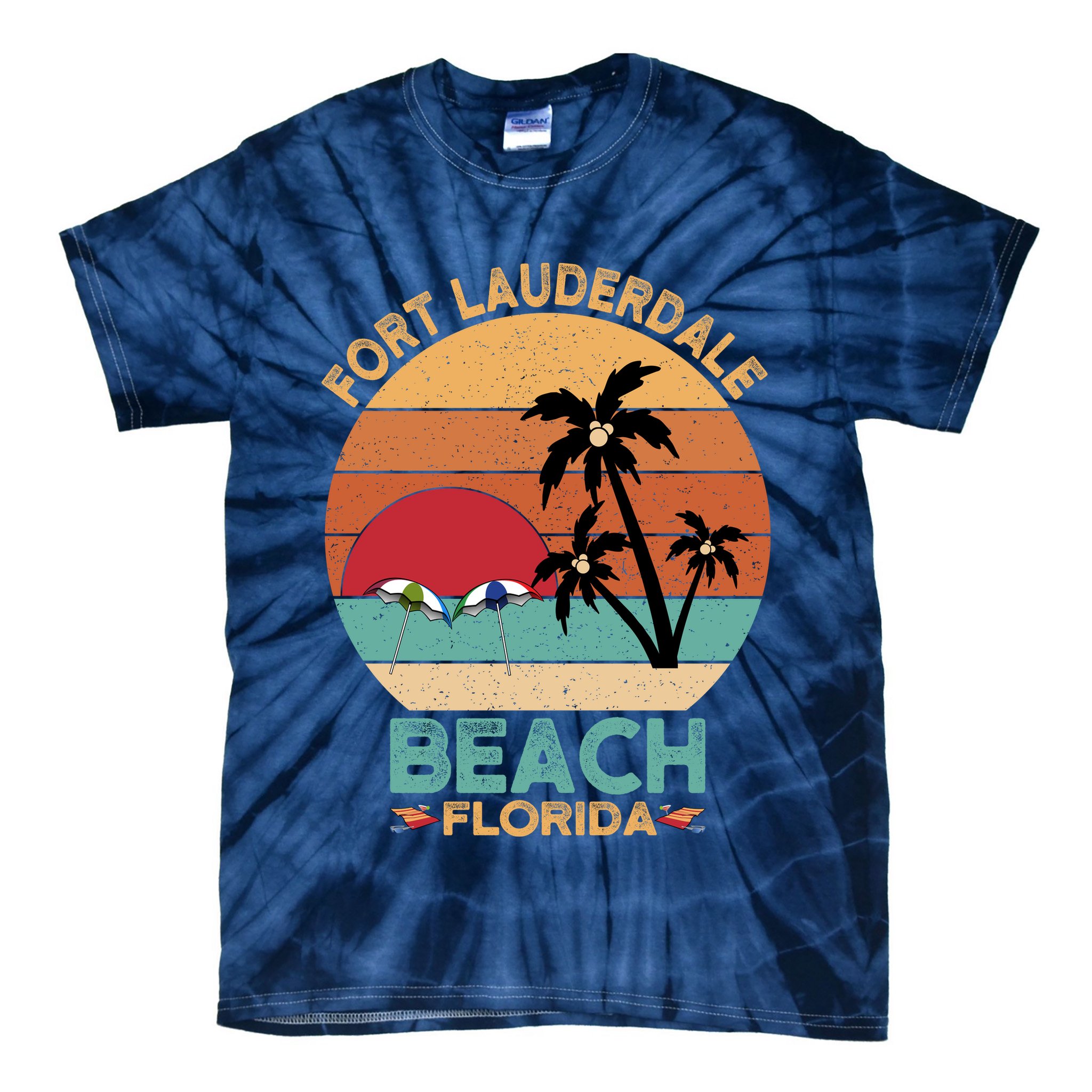 Fort Lauderdale Beach Florida Sunset Tie-Dye T-Shirt