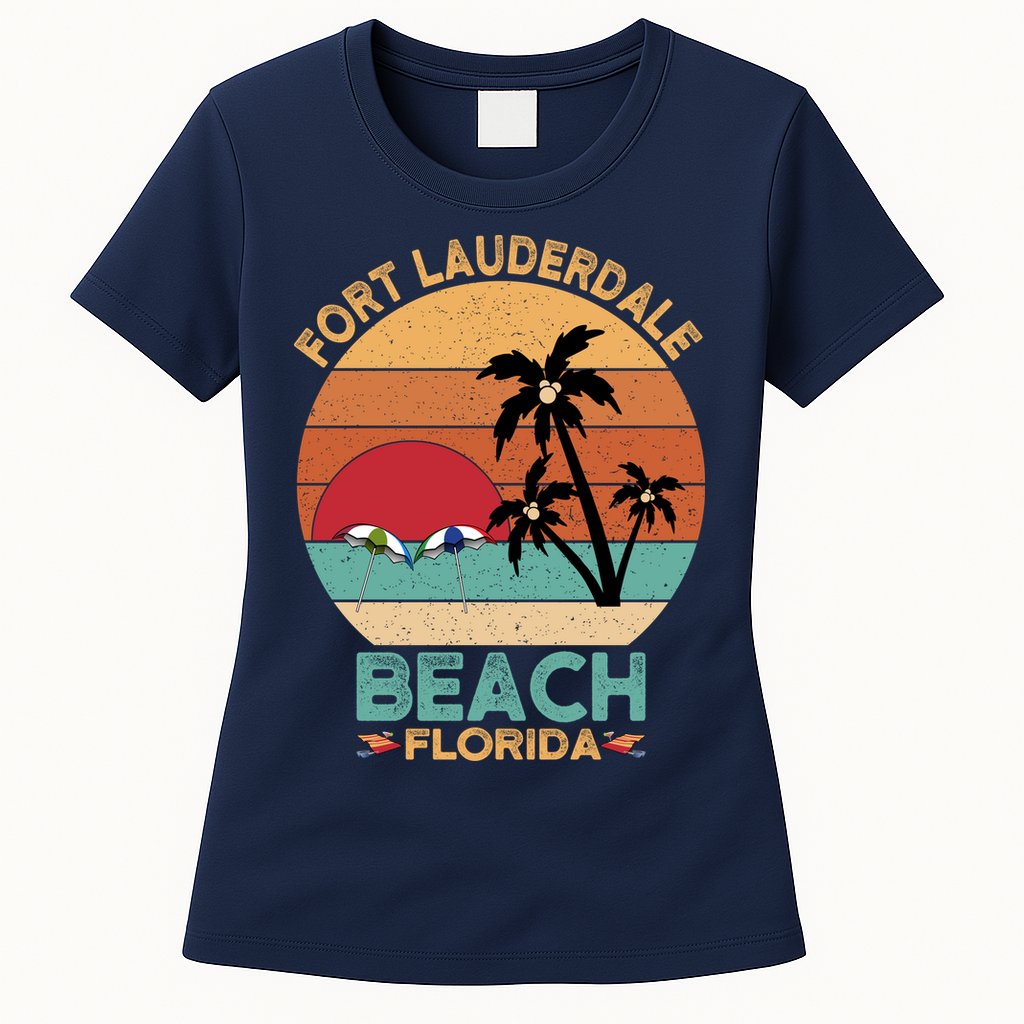 Fort Lauderdale Beach Florida Sunset Womens T-Shirt
