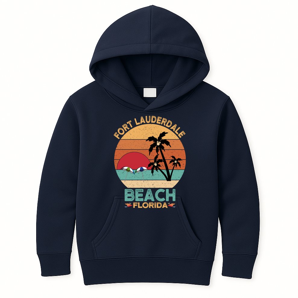 Fort Lauderdale Beach Florida Sunset Kids Hoodie
