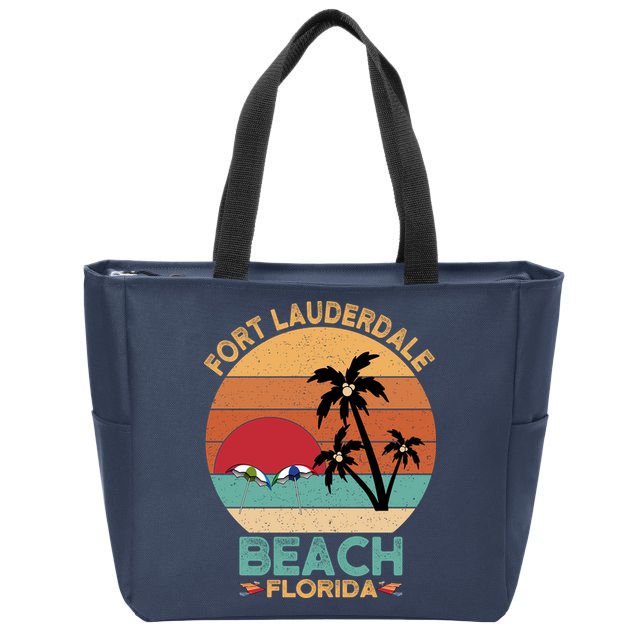 Fort Lauderdale Beach Florida Sunset Zip Tote Bag