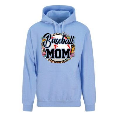 Funny Leopard Baseball Mom Life Funny Gift Game Day Vibes Great Gift Unisex Surf Hoodie