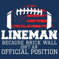 Football Lineman Because Brick Wall OLine DLine Lineman 16 in Basic Backpack