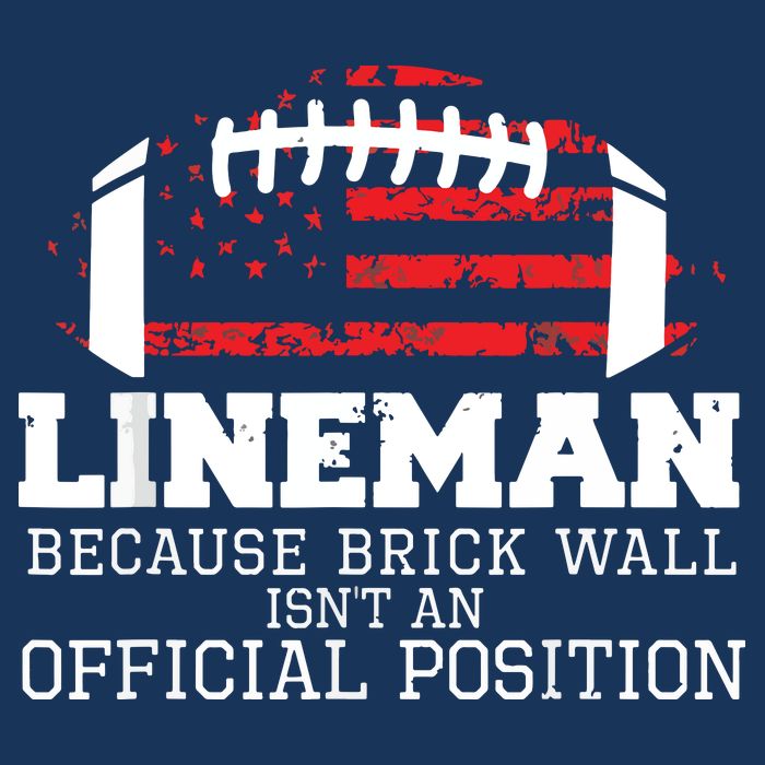 Football Lineman Because Brick Wall OLine DLine Lineman 16 in Basic Backpack