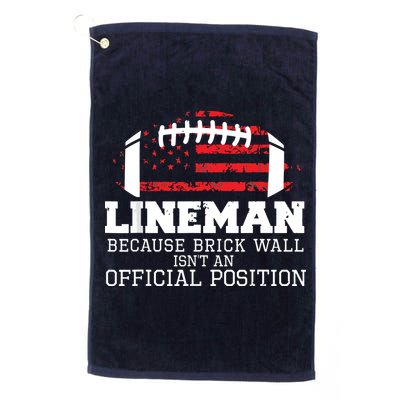 Football Lineman Because Brick Wall OLine DLine Lineman Golf Towel