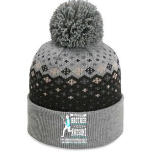 Funny Lacrosse Brother Game Day Goalie Field Lacrosse Player The Baniff Cuffed Pom Beanie