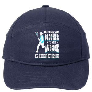 Funny Lacrosse Brother Game Day Goalie Field Lacrosse Player 7-Panel Snapback Hat