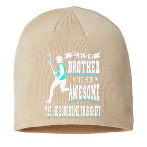 Funny Lacrosse Brother Game Day Goalie Field Lacrosse Player Sustainable Beanie