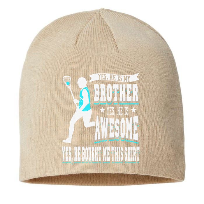 Funny Lacrosse Brother Game Day Goalie Field Lacrosse Player Sustainable Beanie