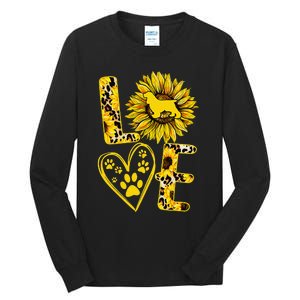 funny Love Cocker Spaniel Sunflower For Dog Lover Tall Long Sleeve T-Shirt