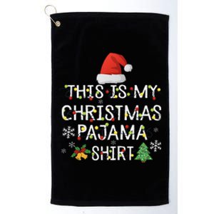 Funny Lights Christmas Pajama Family Matching Pj Tops Platinum Collection Golf Towel