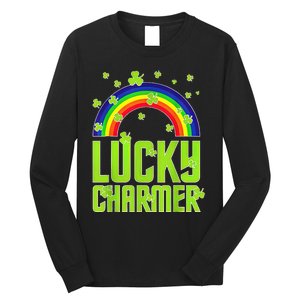 funny Lucky Charmer shamrock charm St patricks day irish Long Sleeve Shirt