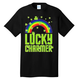 funny Lucky Charmer shamrock charm St patricks day irish Tall T-Shirt