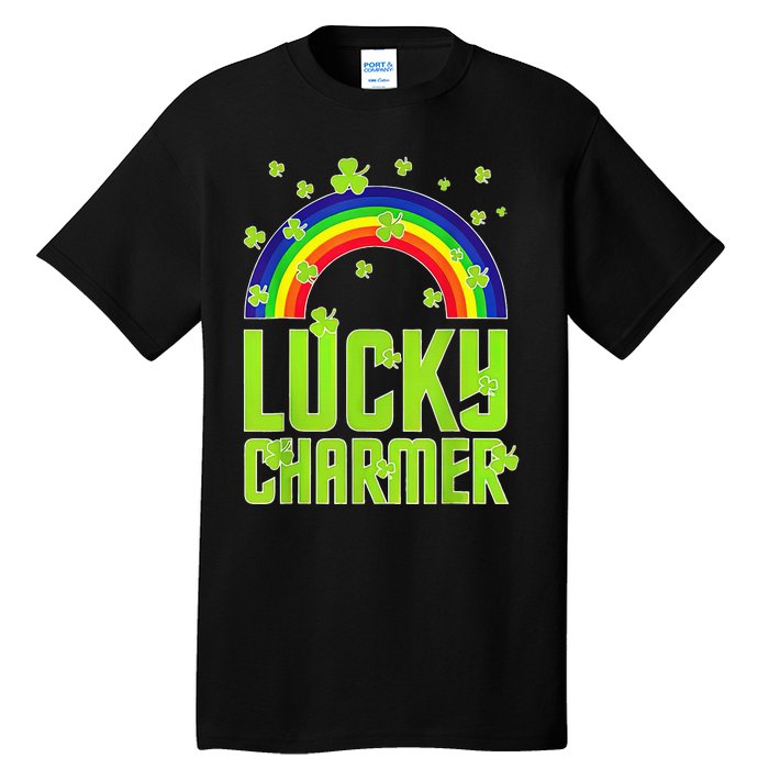 funny Lucky Charmer shamrock charm St patricks day irish Tall T-Shirt