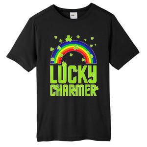 funny Lucky Charmer shamrock charm St patricks day irish Tall Fusion ChromaSoft Performance T-Shirt