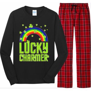 funny Lucky Charmer shamrock charm St patricks day irish Long Sleeve Pajama Set