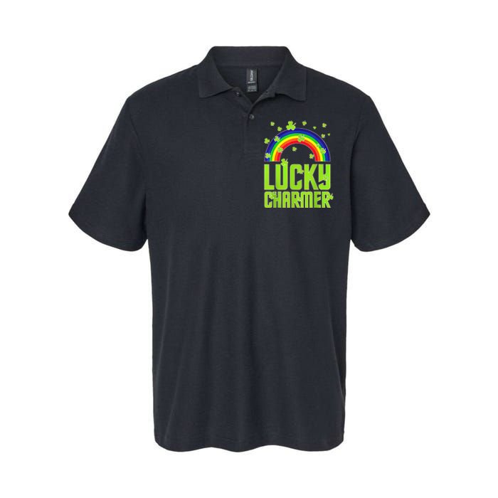 funny Lucky Charmer shamrock charm St patricks day irish Softstyle Adult Sport Polo