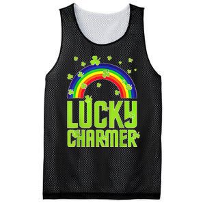 funny Lucky Charmer shamrock charm St patricks day irish Mesh Reversible Basketball Jersey Tank