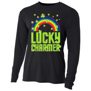 funny Lucky Charmer shamrock charm St patricks day irish Cooling Performance Long Sleeve Crew