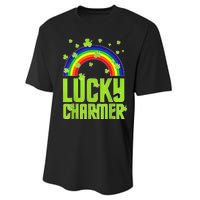 funny Lucky Charmer shamrock charm St patricks day irish Performance Sprint T-Shirt