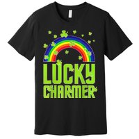 funny Lucky Charmer shamrock charm St patricks day irish Premium T-Shirt