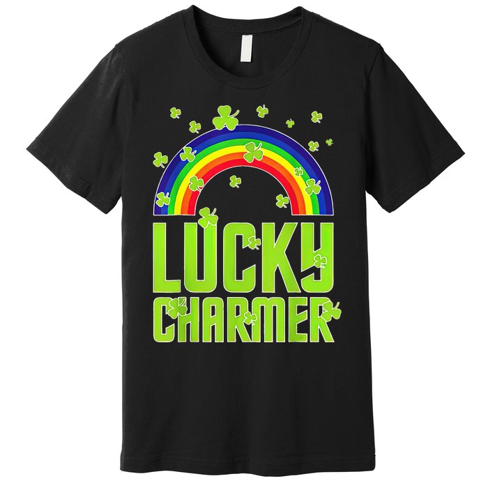 funny Lucky Charmer shamrock charm St patricks day irish Premium T-Shirt