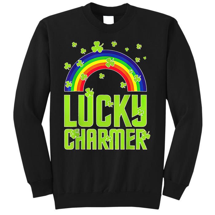 funny Lucky Charmer shamrock charm St patricks day irish Tall Sweatshirt