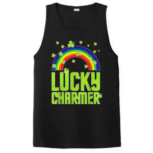 funny Lucky Charmer shamrock charm St patricks day irish PosiCharge Competitor Tank