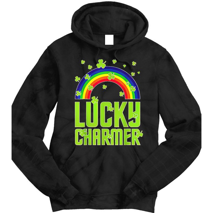 funny Lucky Charmer shamrock charm St patricks day irish Tie Dye Hoodie