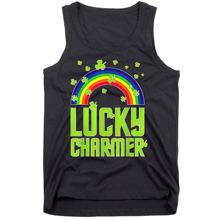 funny Lucky Charmer shamrock charm St patricks day irish Tank Top