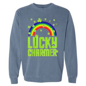 funny Lucky Charmer shamrock charm St patricks day irish Garment-Dyed Sweatshirt