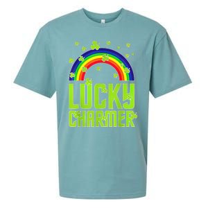 funny Lucky Charmer shamrock charm St patricks day irish Sueded Cloud Jersey T-Shirt