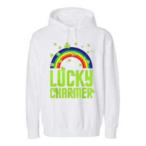 funny Lucky Charmer shamrock charm St patricks day irish Garment-Dyed Fleece Hoodie