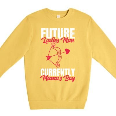 Future Ladies Currently Mama's For Valentines Day Funny Gift Premium Crewneck Sweatshirt