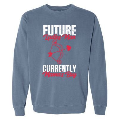 Future Ladies Currently Mama's For Valentines Day Funny Gift Garment-Dyed Sweatshirt