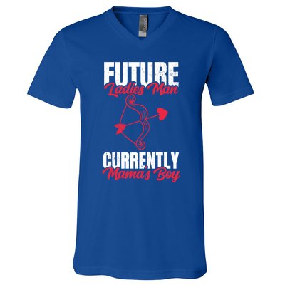 Future Ladies Currently Mama's For Valentines Day Funny Gift V-Neck T-Shirt