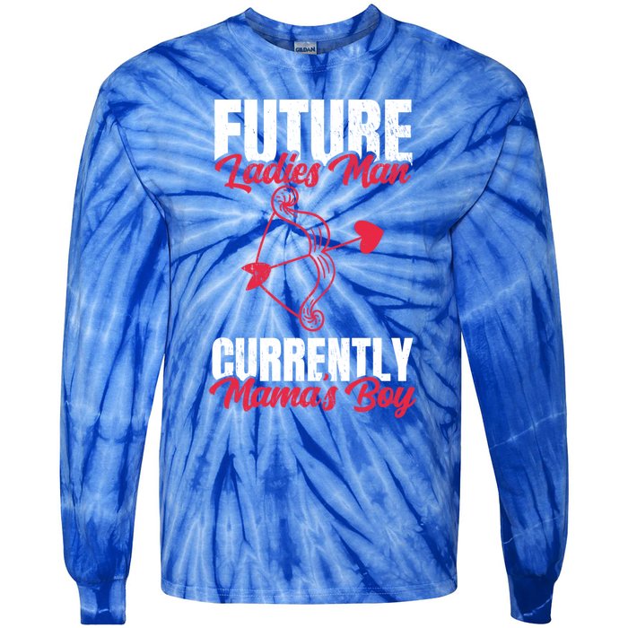 Future Ladies Currently Mama's For Valentines Day Funny Gift Tie-Dye Long Sleeve Shirt