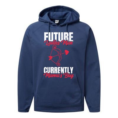 Future Ladies Currently Mama's For Valentines Day Funny Gift Performance Fleece Hoodie