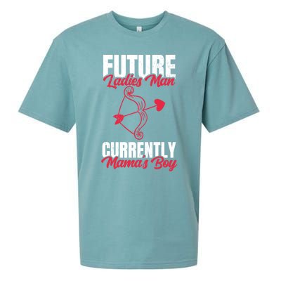 Future Ladies Currently Mama's For Valentines Day Funny Gift Sueded Cloud Jersey T-Shirt