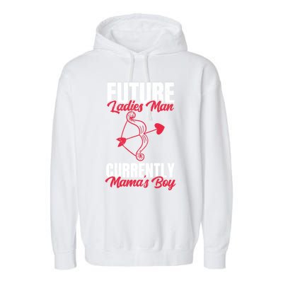 Future Ladies Currently Mama's For Valentines Day Funny Gift Garment-Dyed Fleece Hoodie