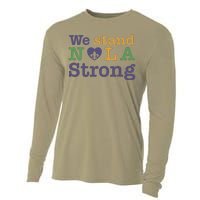 Funny Louisiana Culture T Vintag We Stand Nola Strong Appare Cooling Performance Long Sleeve Crew