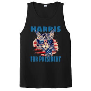 Funny Less Cat Lady Voting For Kamala Harris For Presid Gift PosiCharge Competitor Tank