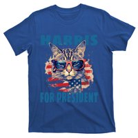 Funny Less Cat Lady Voting For Kamala Harris For Presid Gift T-Shirt